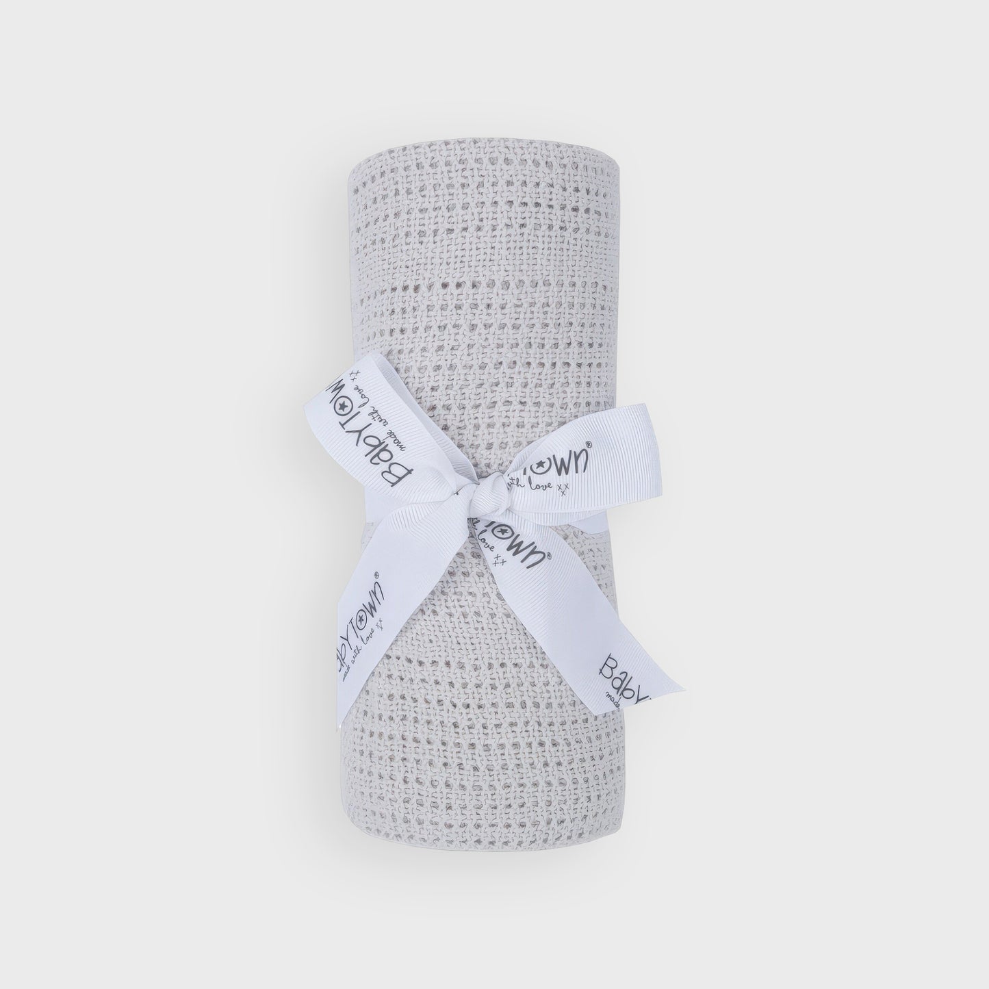 Soft Handle Grey Cellular Blanket