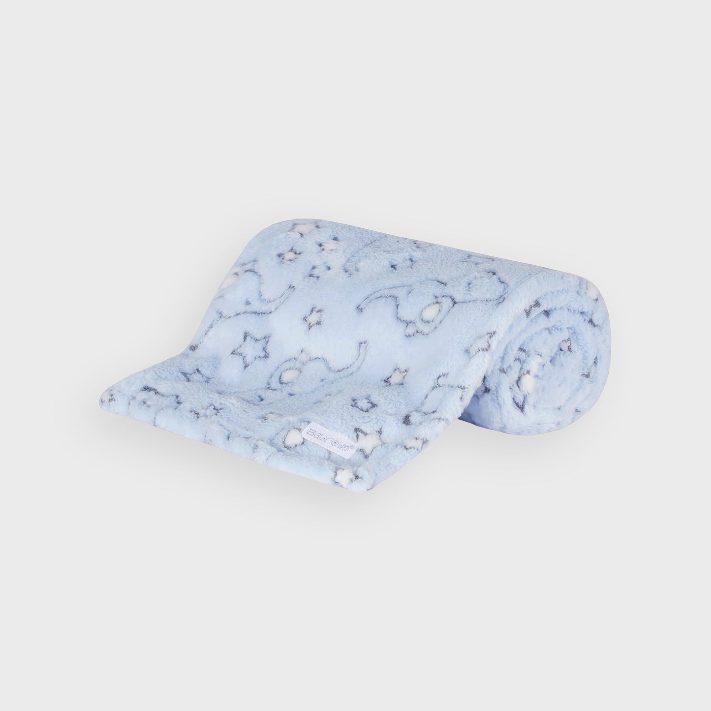 Blue Elephant Jacquard Blanket