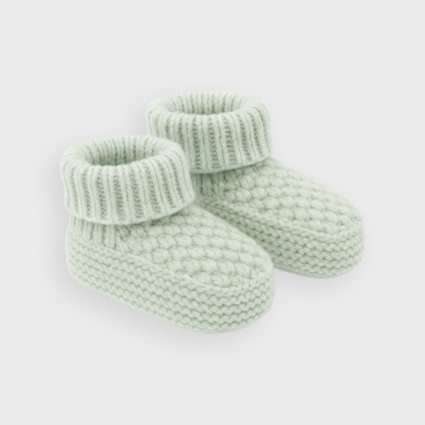 Ribbed Knit Mint Booties