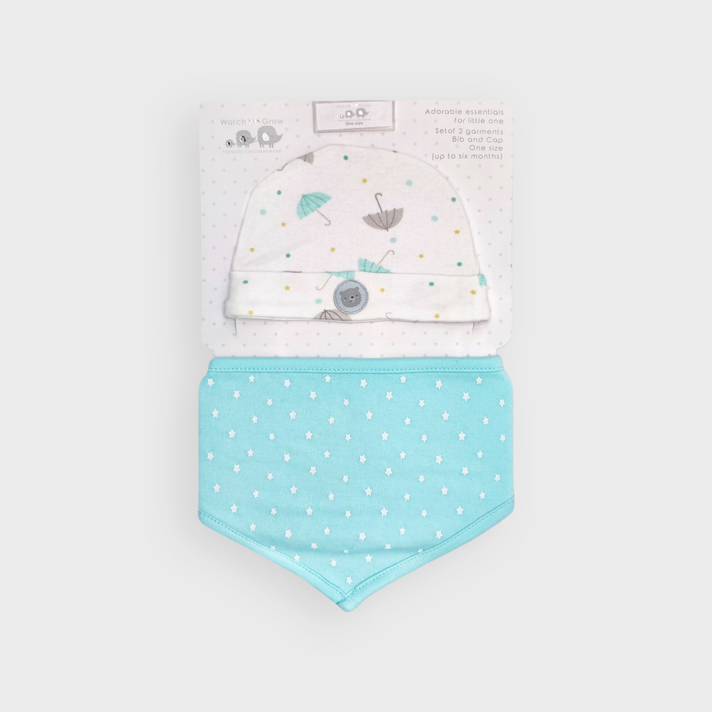 "Better Together" Cyan Hat & Bib Set