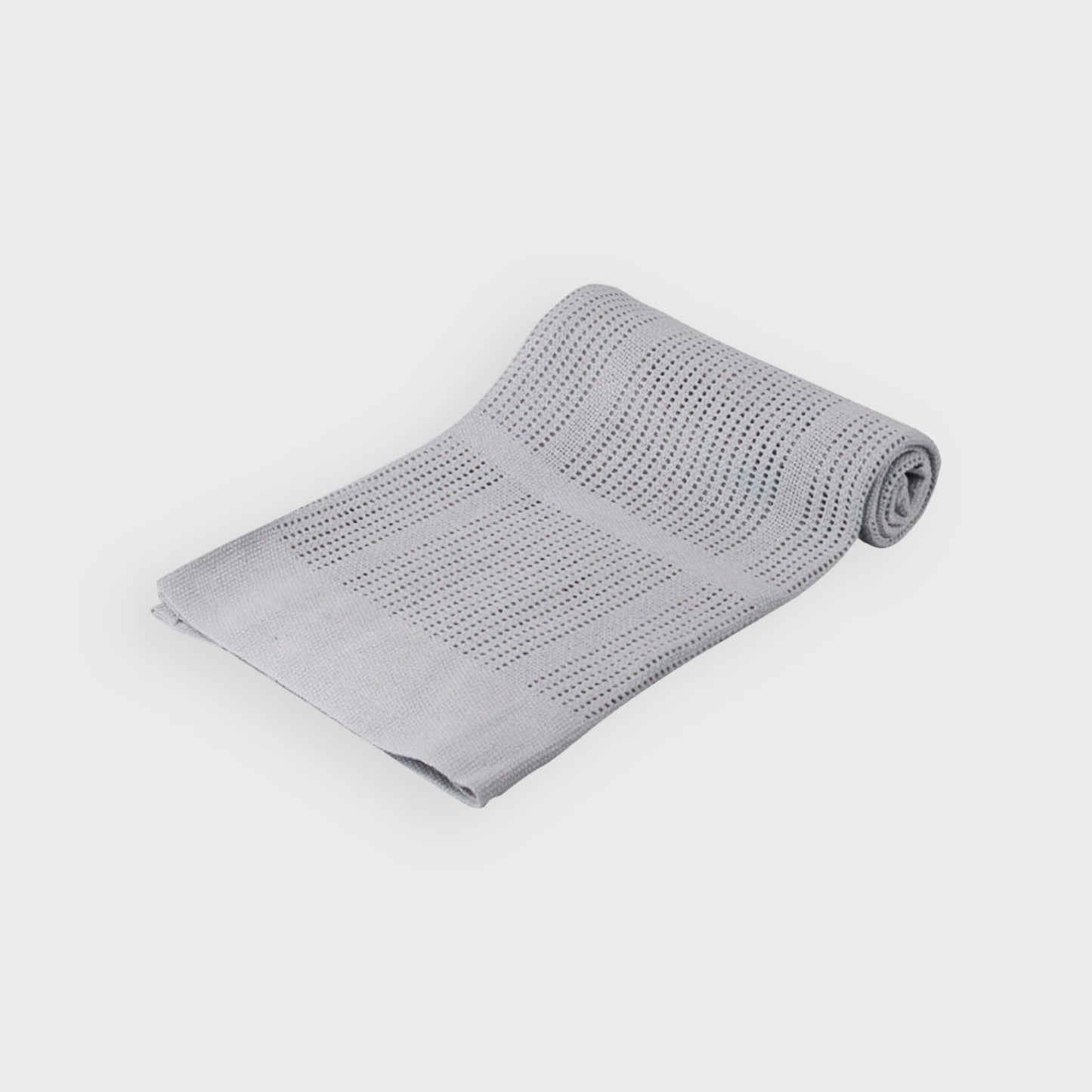 Grey Cotton Cellular Blanket