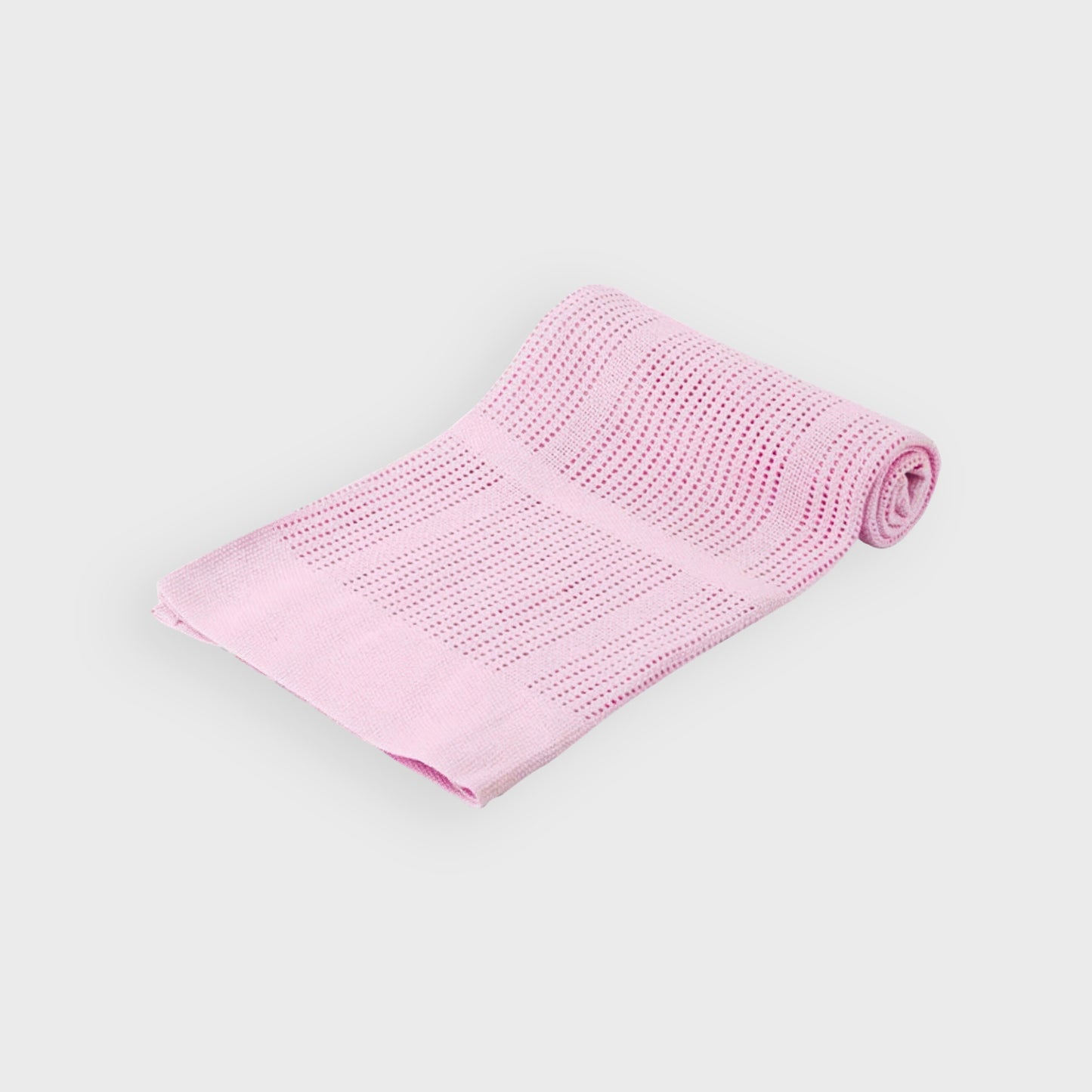 Pink Cotton Cellular Blanket