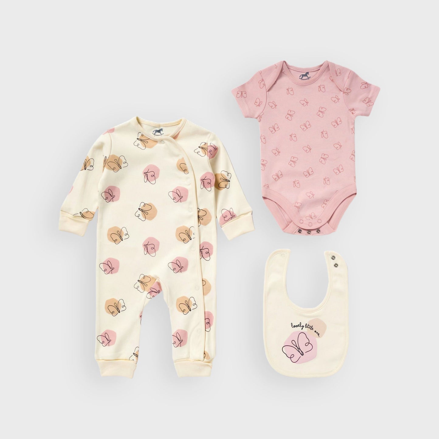 Sustainable 3 Piece 'Lovely Little One' All In One Set