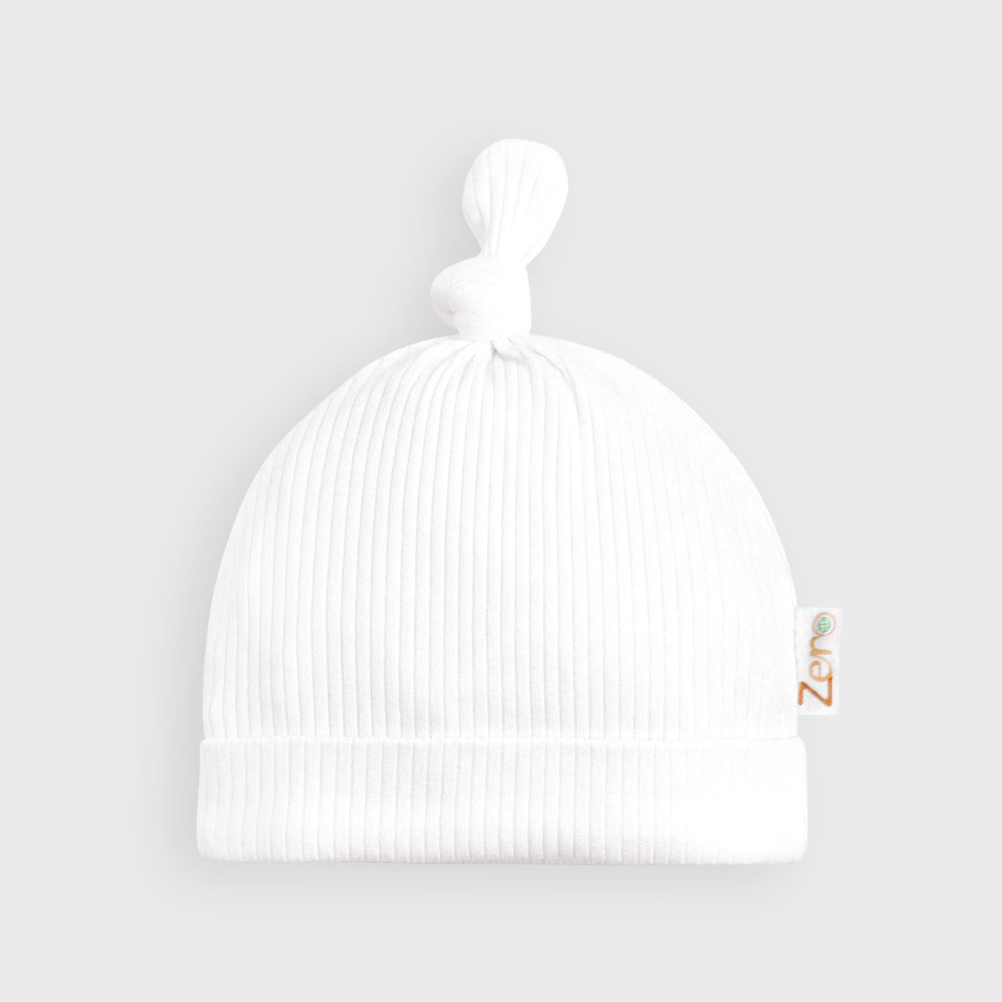 White Cotton Knot Hat