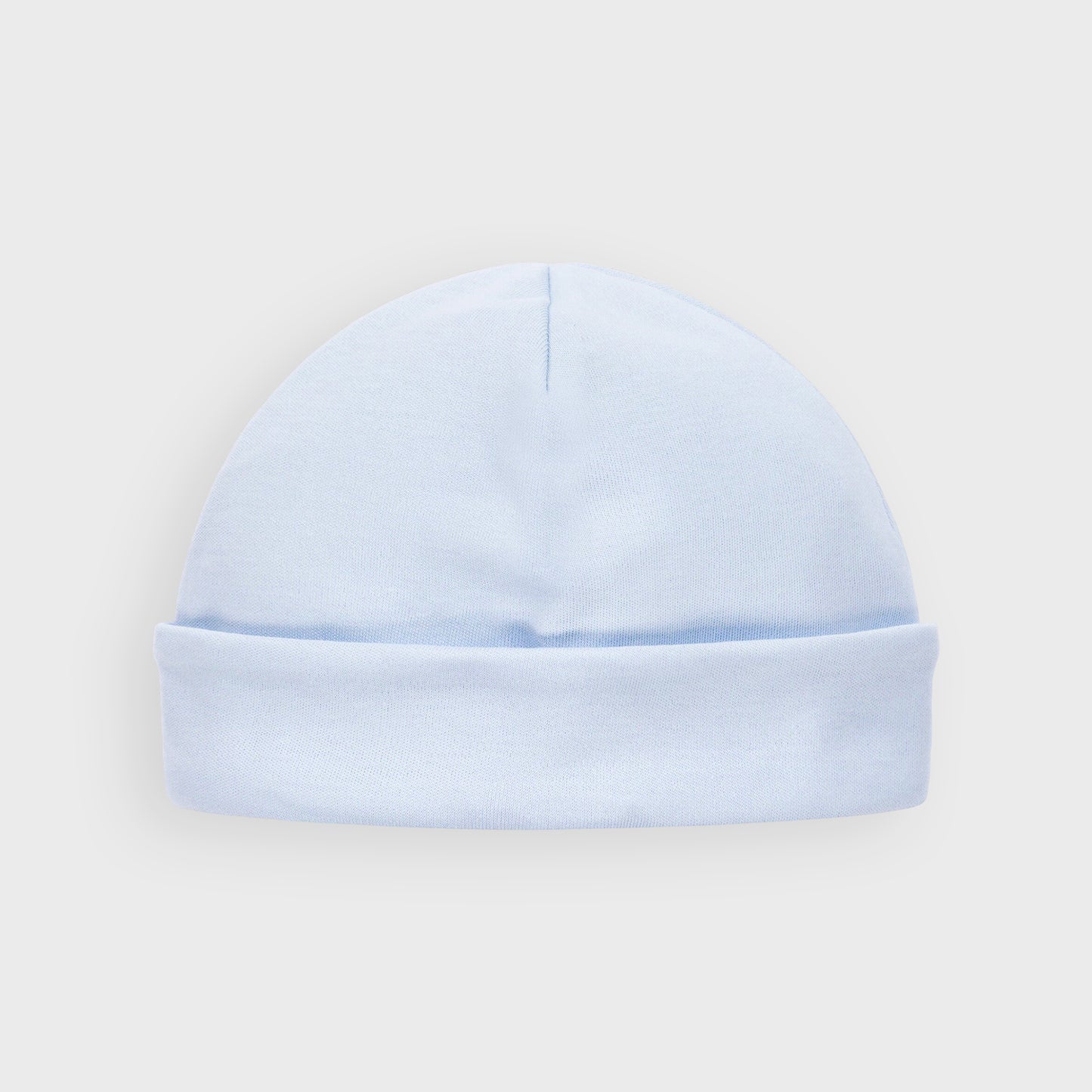 Blue Cotton Layette Hat