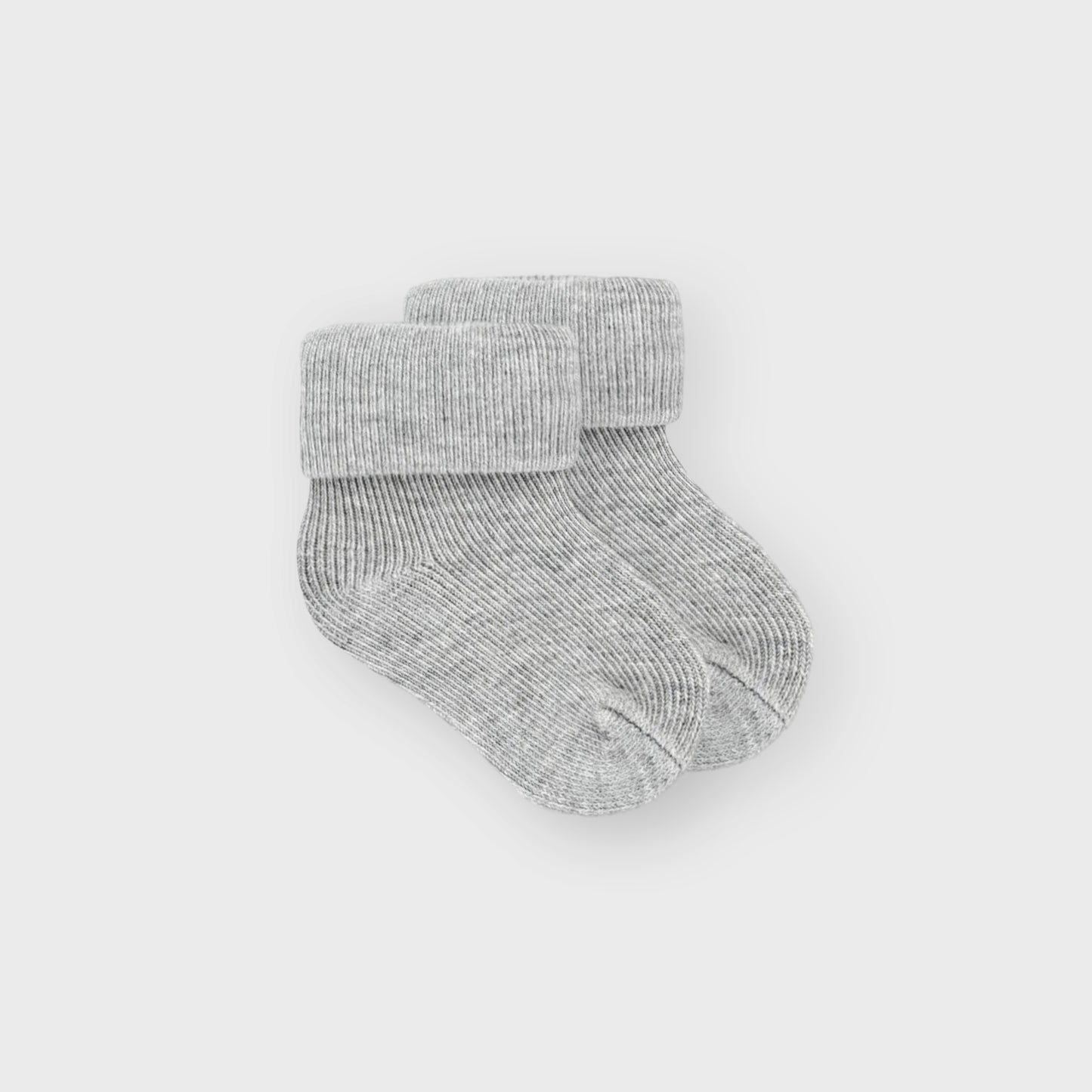 Grey Turnover Socks