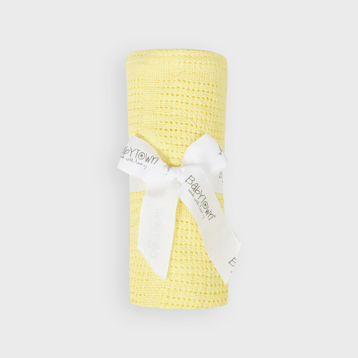 Soft Handle Lemon Cellular Blanket