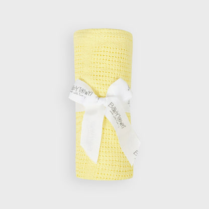 Soft Handle Lemon Cellular Blanket