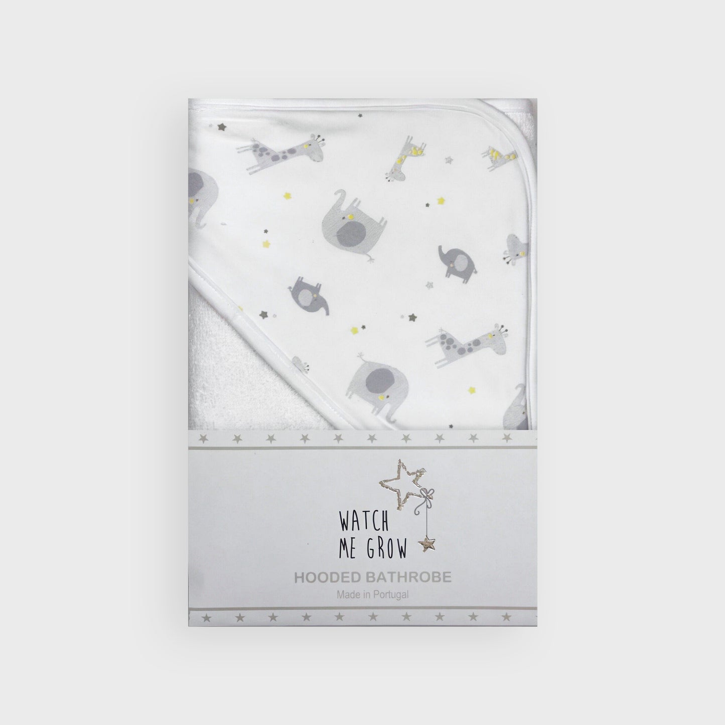 Hooded Towel/Robe With Animal Print Hood