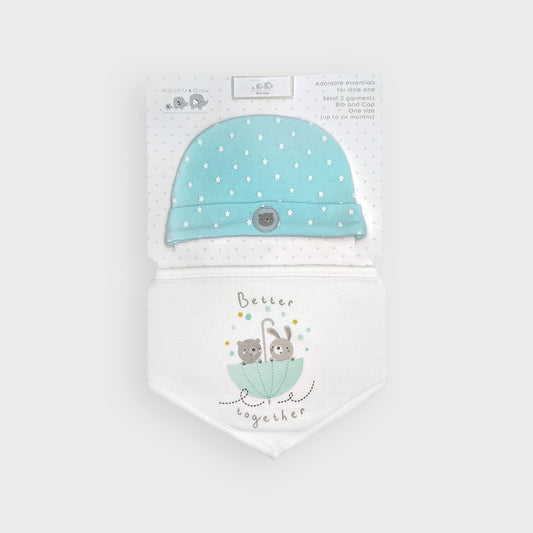 "Better Together" Friends Hat & Bib Set