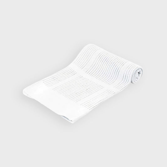 White Cotton Cellular Blanket