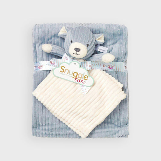 Bear Ribbed Comforter & Blanket