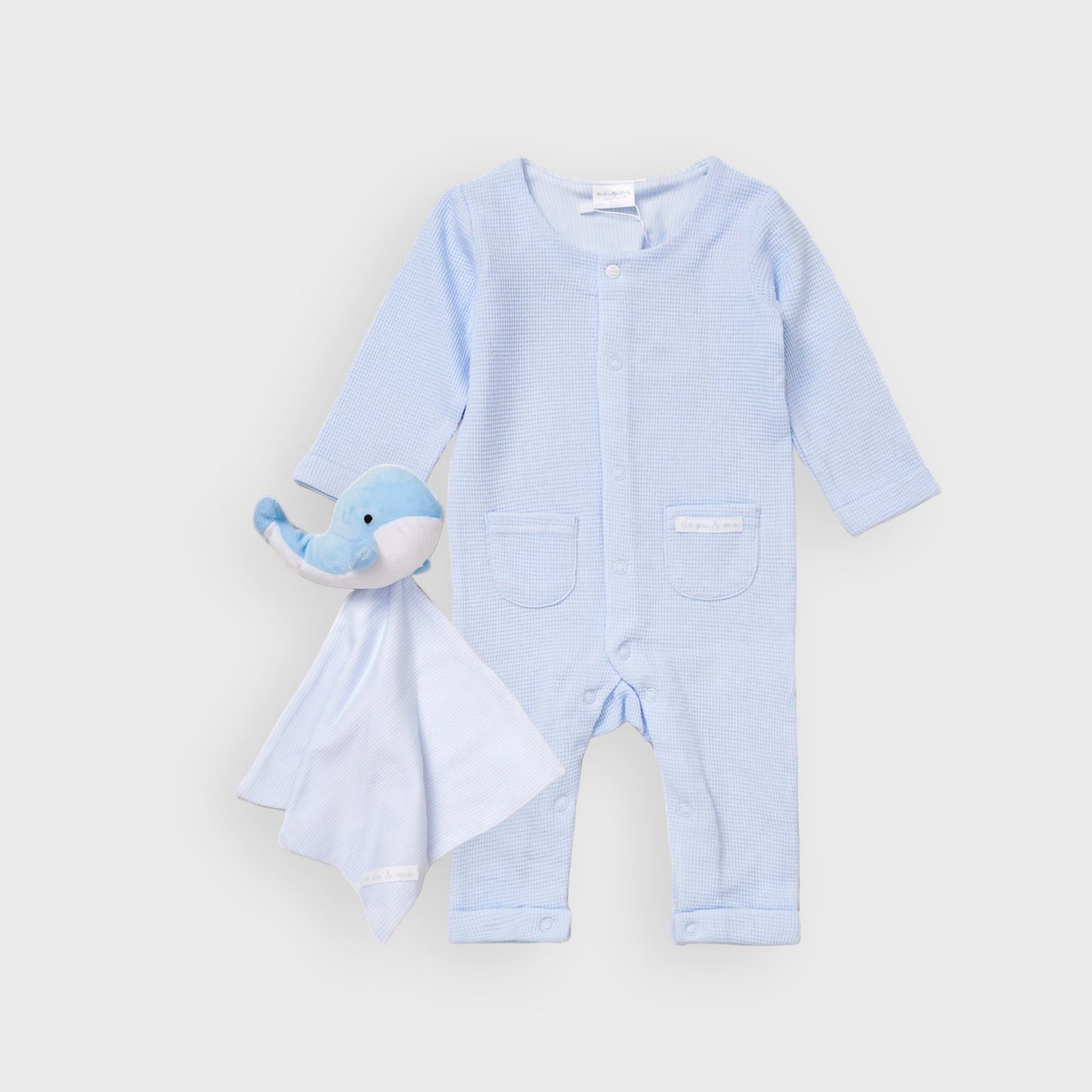 Waffle Fabric All In One & Whale Comforter Set