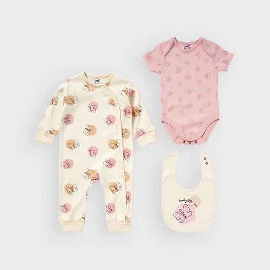Sustainable 3 Piece 'Lovely Little One' All In One Set