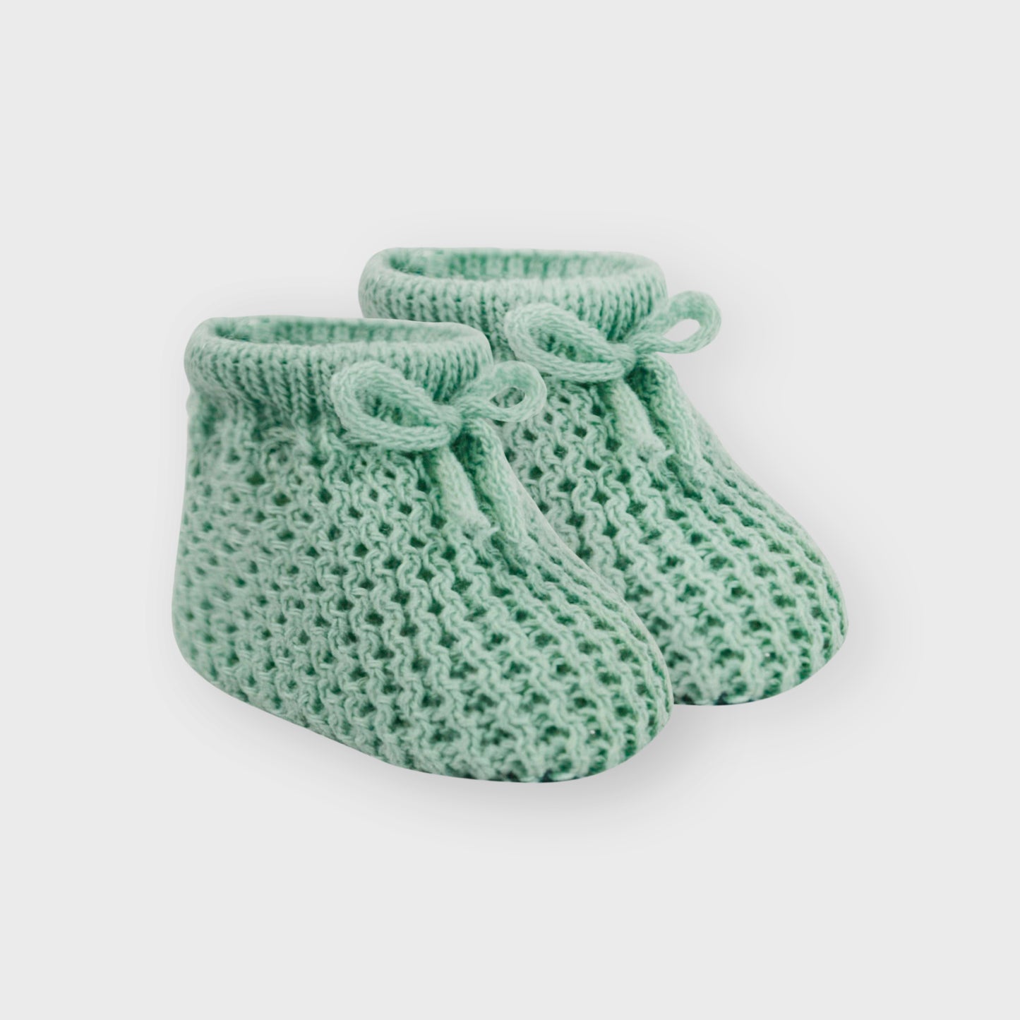 Sage Traditional Knitted Booties