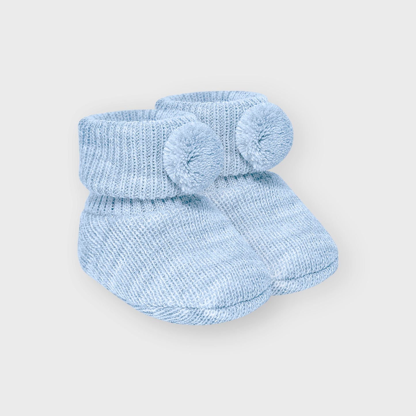 Blue Pom Booties