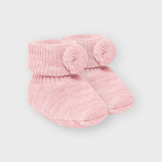 Pink Pom Booties