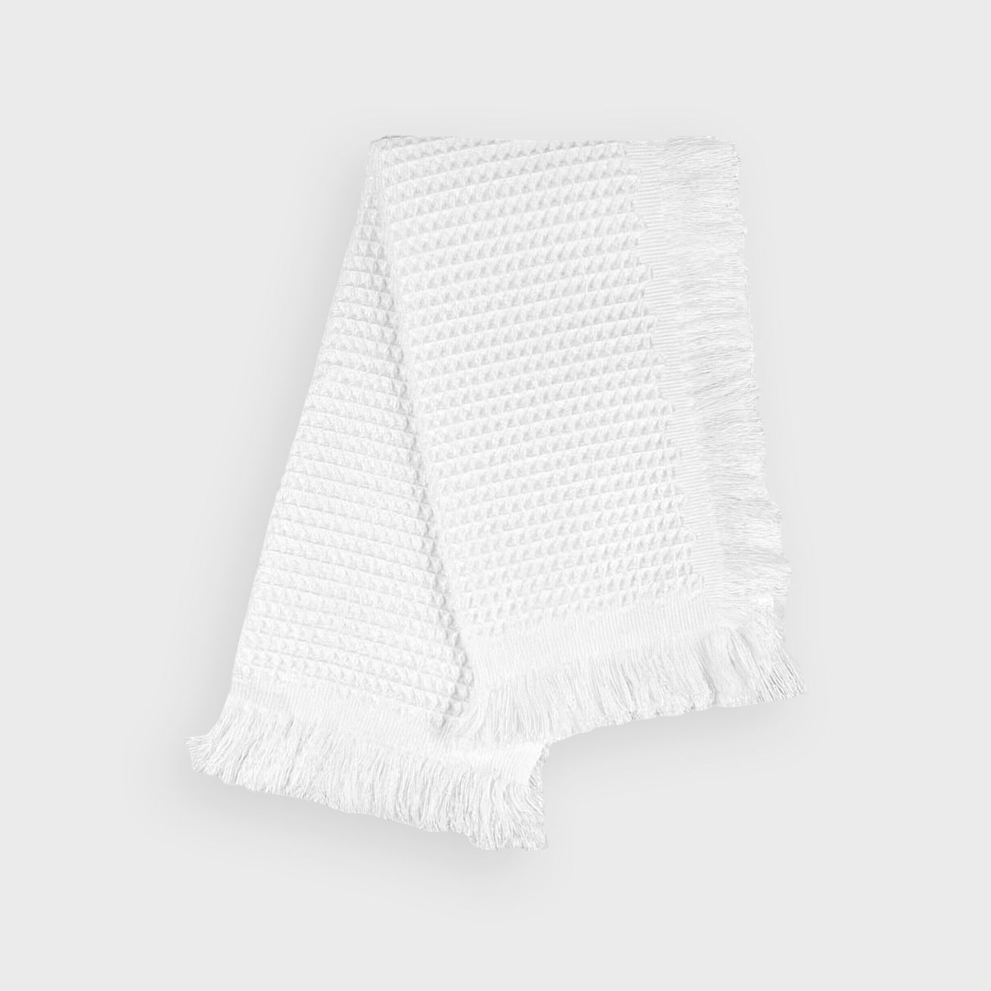 White Waffle Shawl