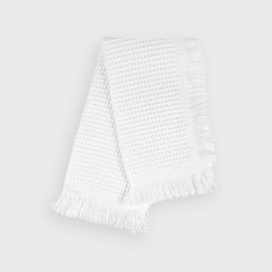 White Waffle Shawl