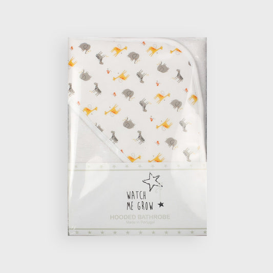 Hooded Towel/Robe With Safari Print Hood