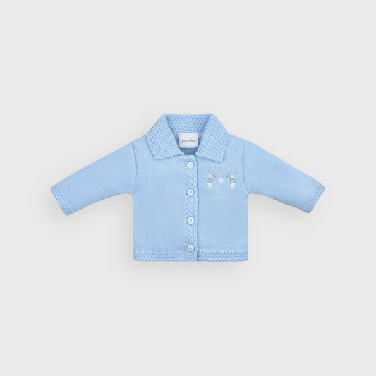 Blue Knitted Bunny Cardigan