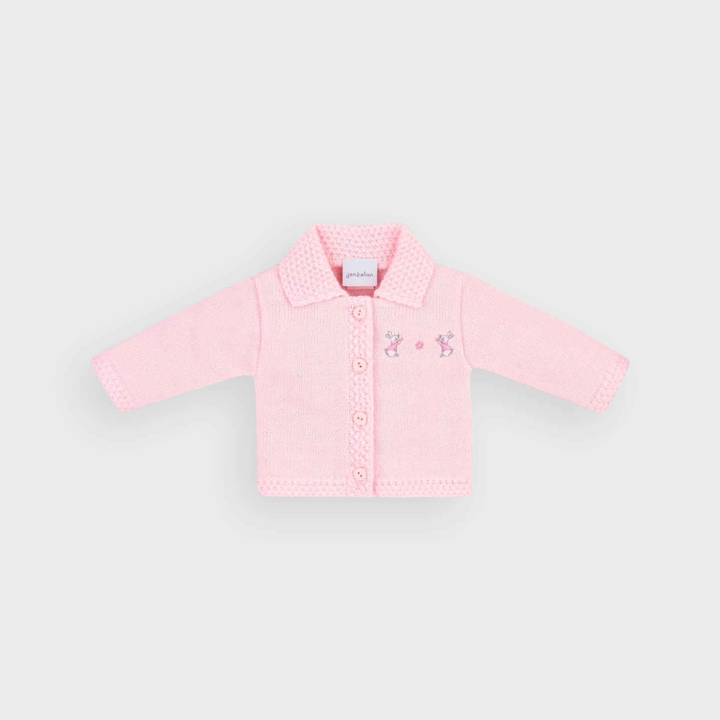 Pink Knitted Bunny Cardigan