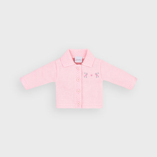 Pink Knitted Bunny Cardigan