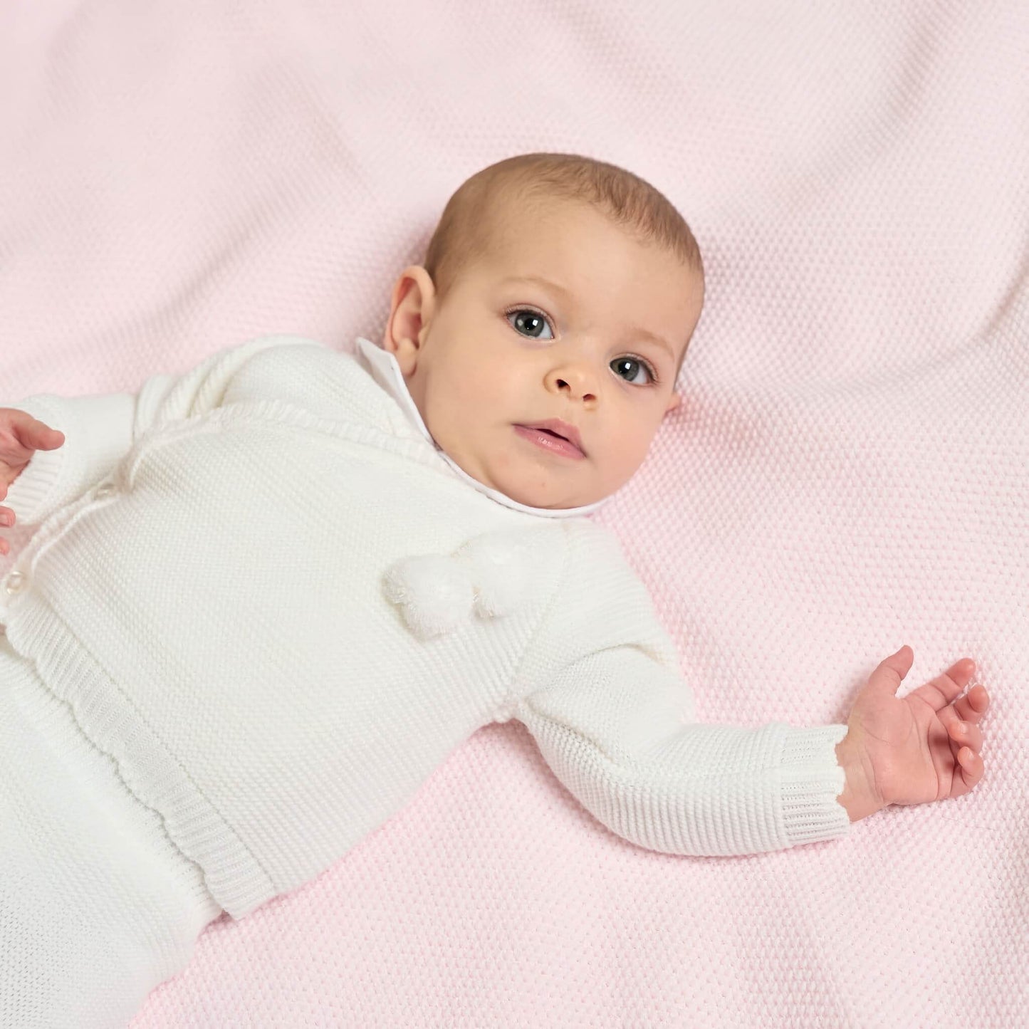 White Knitted Wrap Cardigan & Leggings Set