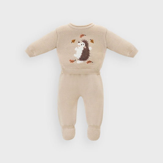 Knitted Hedgehog Jumper and Leggings Set