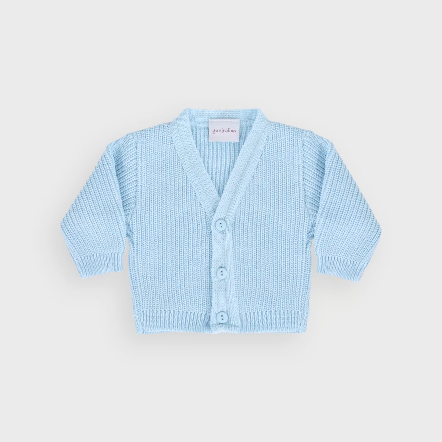 Blue Traditional Knitted Cardigan