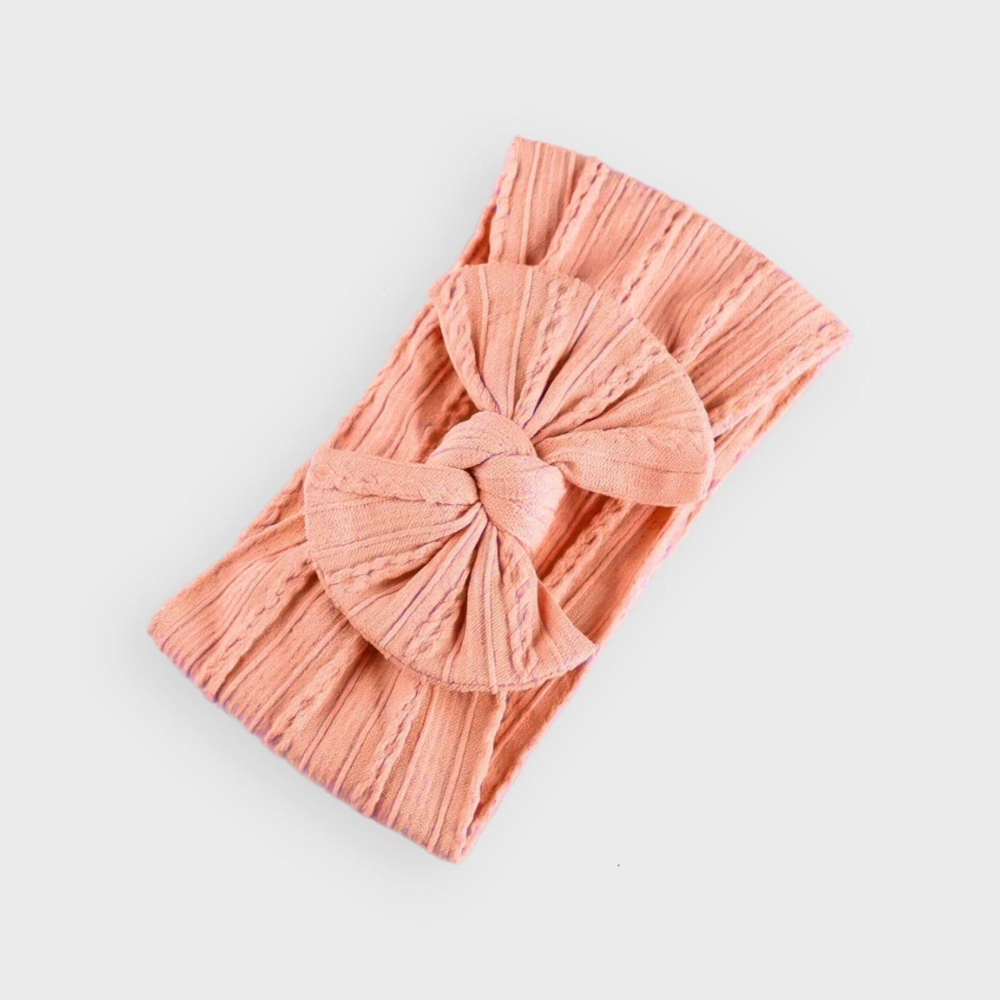 Rose Cable Headband With Bow