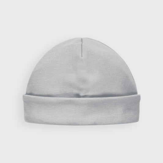 Grey Cotton Layette Hat