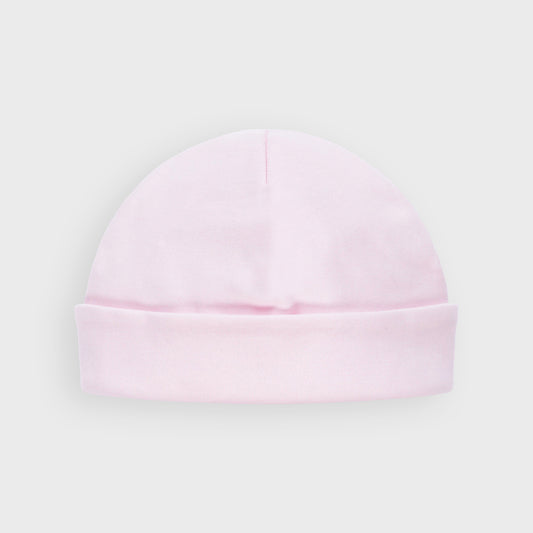 Pink Cotton Layette Hat
