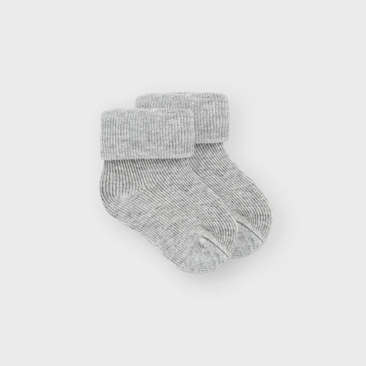 Grey Turnover Socks